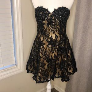NWT Sequin and lace little black dress